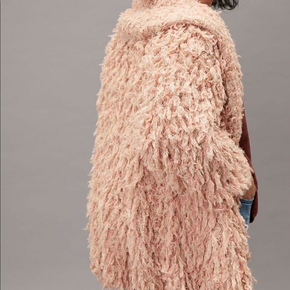 Pilcro Isla Looped Faux Fur Cardigan | Anthropologie - Picture 6 of 9